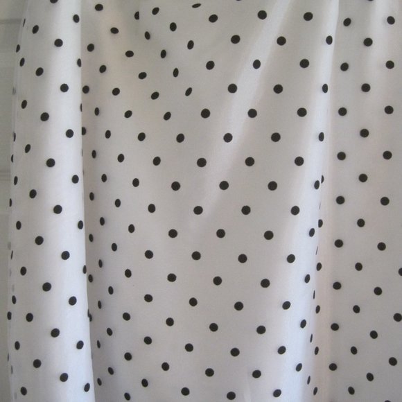 JEFFREY AND DARA WHITE AND BLACK POLKA DOT LONG EVENING SKIRT 14 NWT $89.00 - Picture 5 of 5
